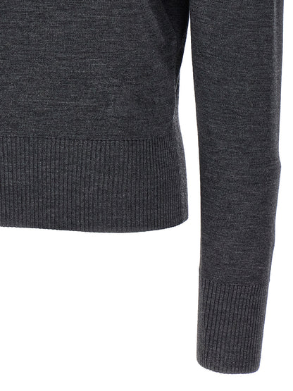 Burberry Gray Wool Cardigan