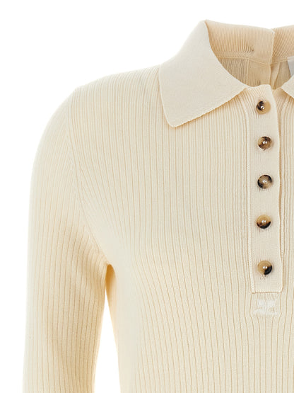 Courrèges White Cotton Cardigan