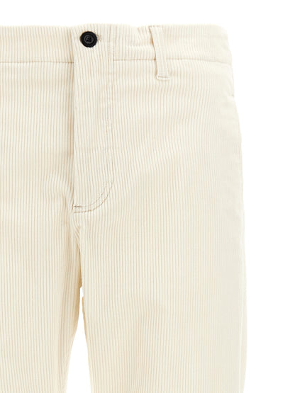 Department 5 White Cotton Casual Pants