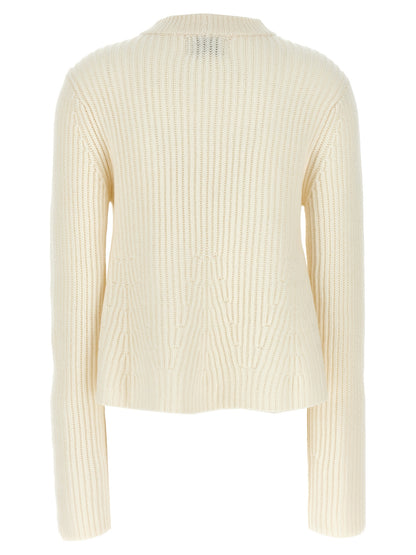 Loulou De Saison White Cashmere Cardigan