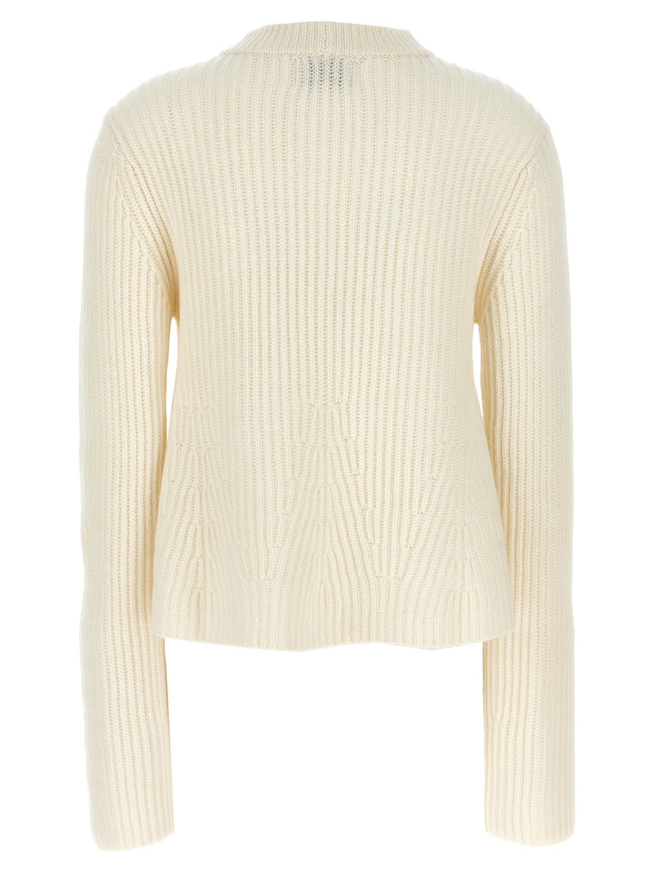 Loulou De Saison White Cashmere Cardigan