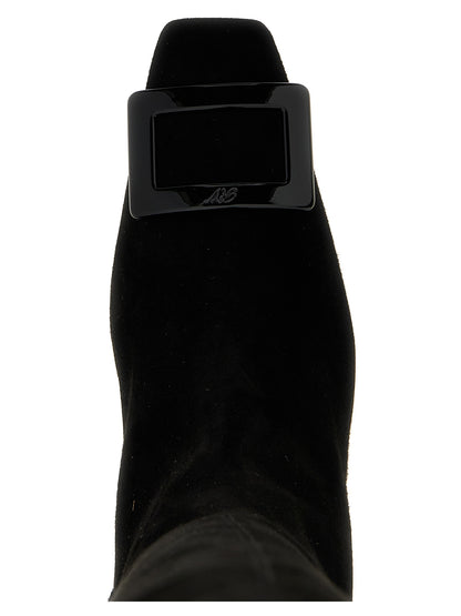 Roger Vivier Black Goatskin Over The Knee