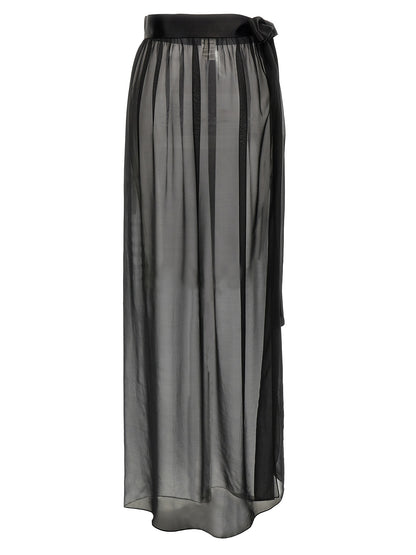 Dolce & Gabbana Black Silk Mini Skirt