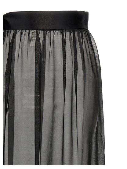 Dolce & Gabbana Black Silk Mini Skirt