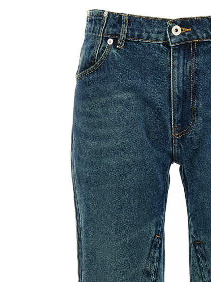Y/PROJECT Blue Cotton Flared Jeans