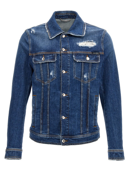 Dolce & Gabbana Blue Cotton Denim Jacket