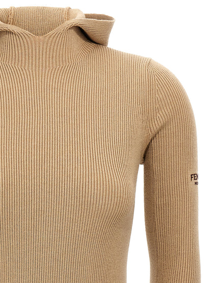 Fendi Beige Wool Short Dress