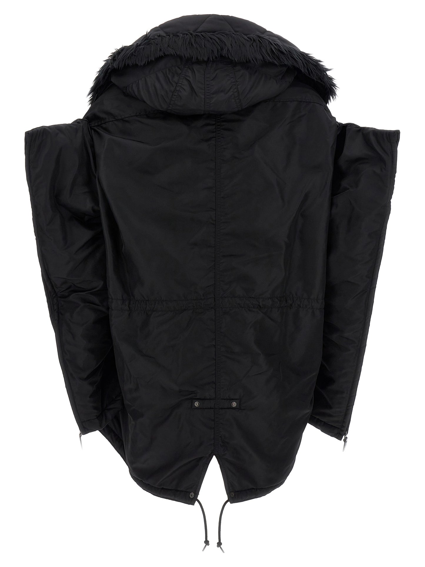 Junya Watanabe Black Nylon Full-Length Jacket