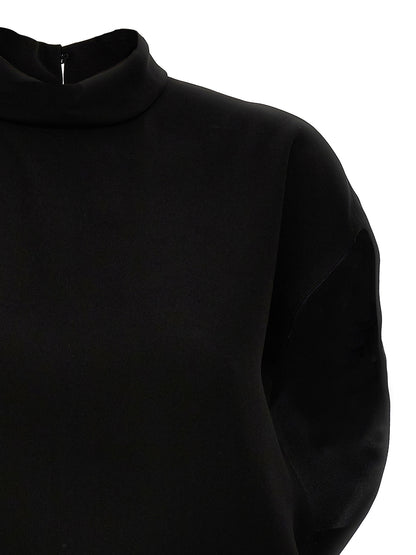 Max Mara Black Triacetate Short Dress