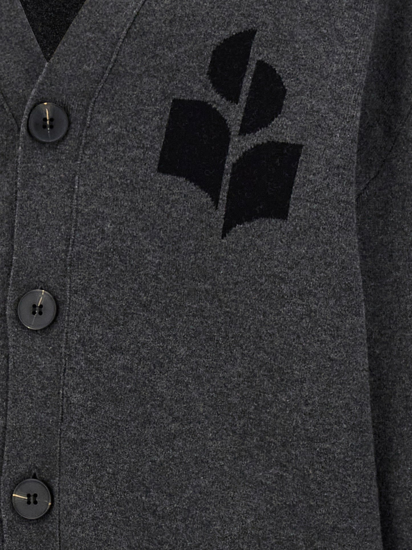 MARANT Gray Cotton Cardigan
