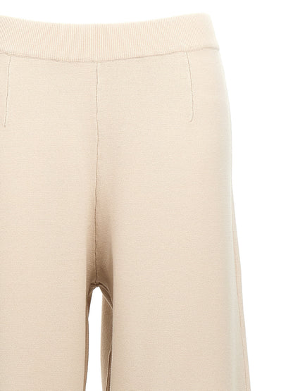 Max Mara Beige Viscose Casual Pants