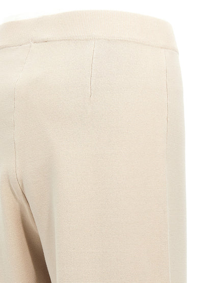 Max Mara Beige Viscose Casual Pants