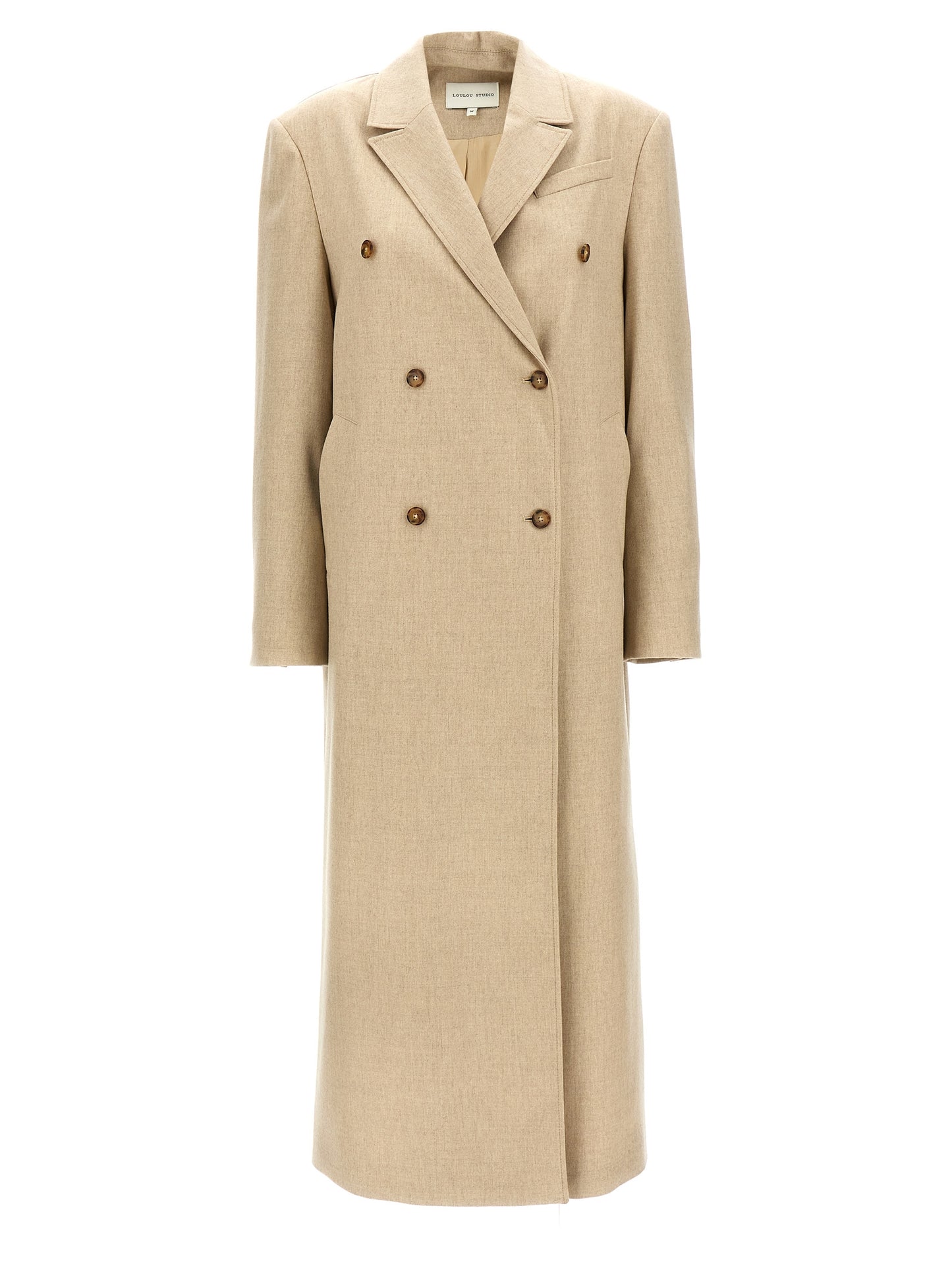Loulou De Saison Beige Virgin Wool Coat