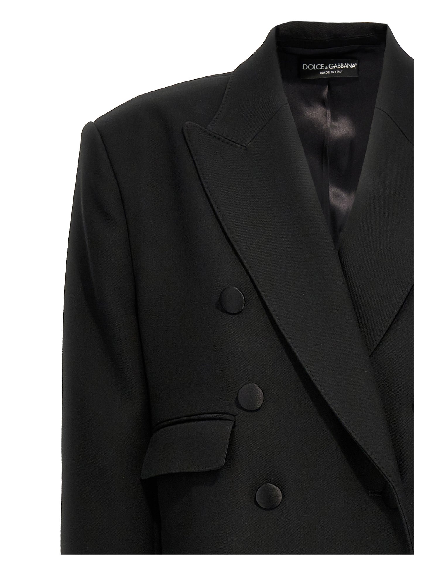 Dolce & Gabbana Black Virgin Wool Coat