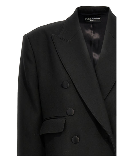 Dolce & Gabbana Black Virgin Wool Coat