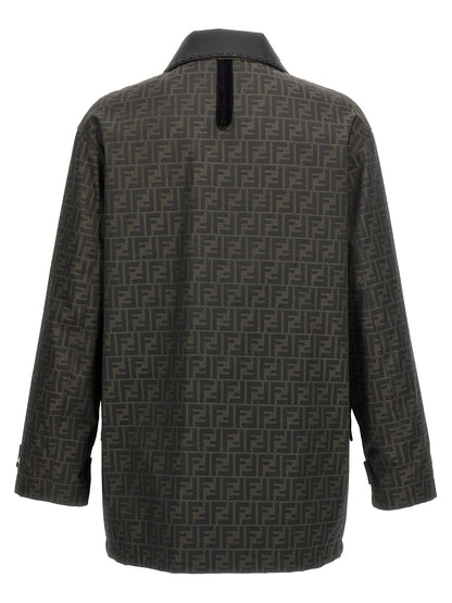 Fendi Brown Polyester Full-Length Jacket