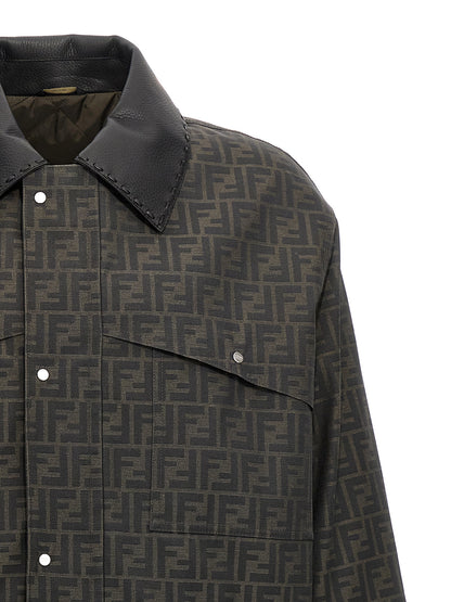 Fendi Brown Polyester Full-Length Jacket
