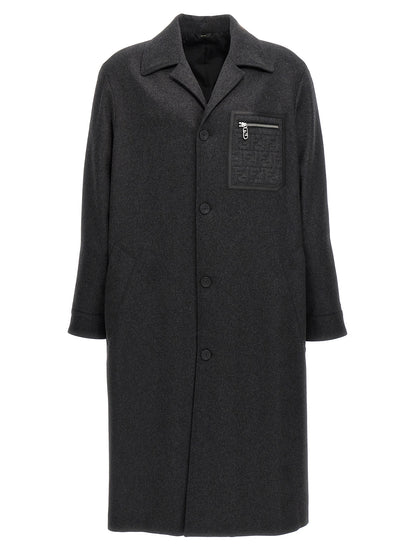 Fendi Gray Cashmere Coat