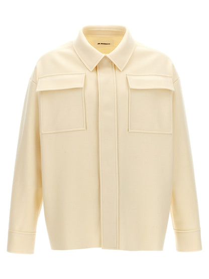 Jil Sander White Wool Blouse