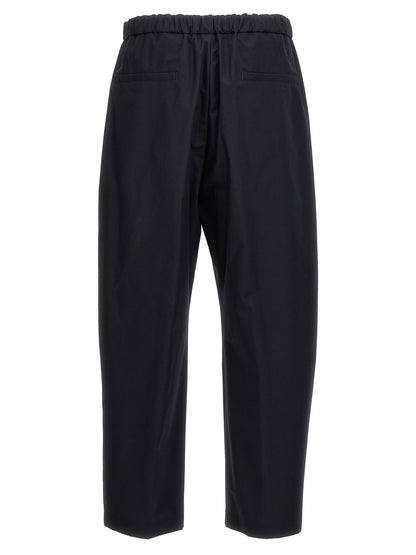 Jil Sander Blue Cotton Casual Pants