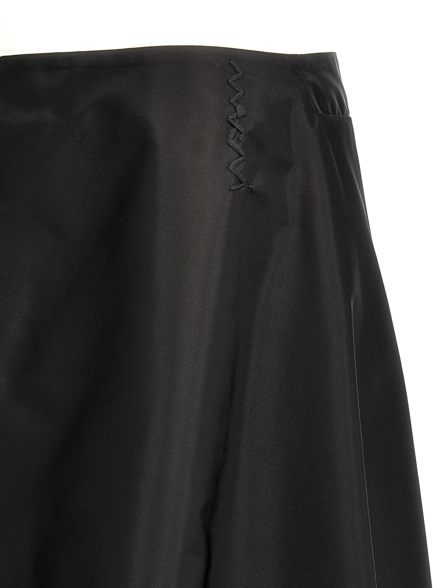 Marni Black Polyamide Midi Skirt