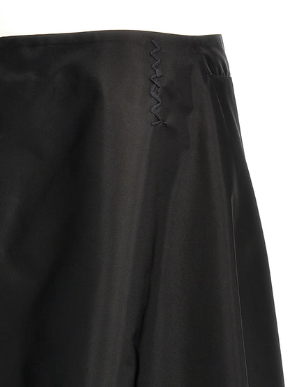 Marni Black Polyamide Midi Skirt