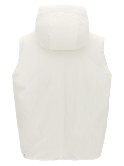 Jil Sander White Polyester Sleeveless Jacket