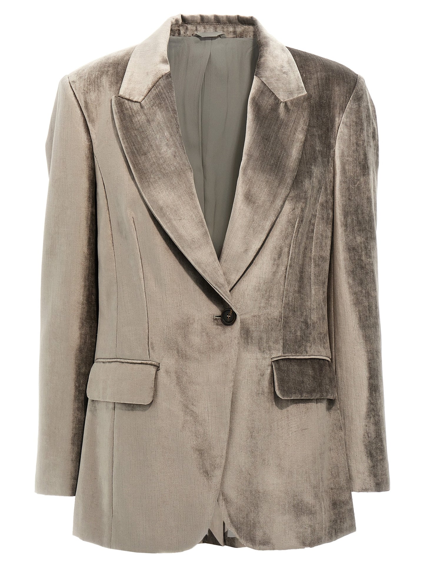 Brunello Cucinelli Gray Cotton Blazer