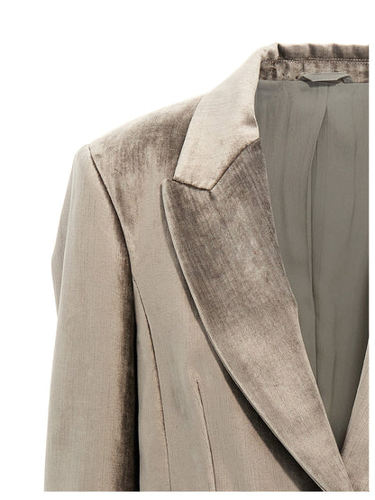 Brunello Cucinelli Gray Cotton Blazer