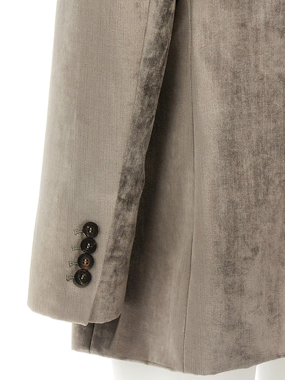 Brunello Cucinelli Gray Cotton Blazer