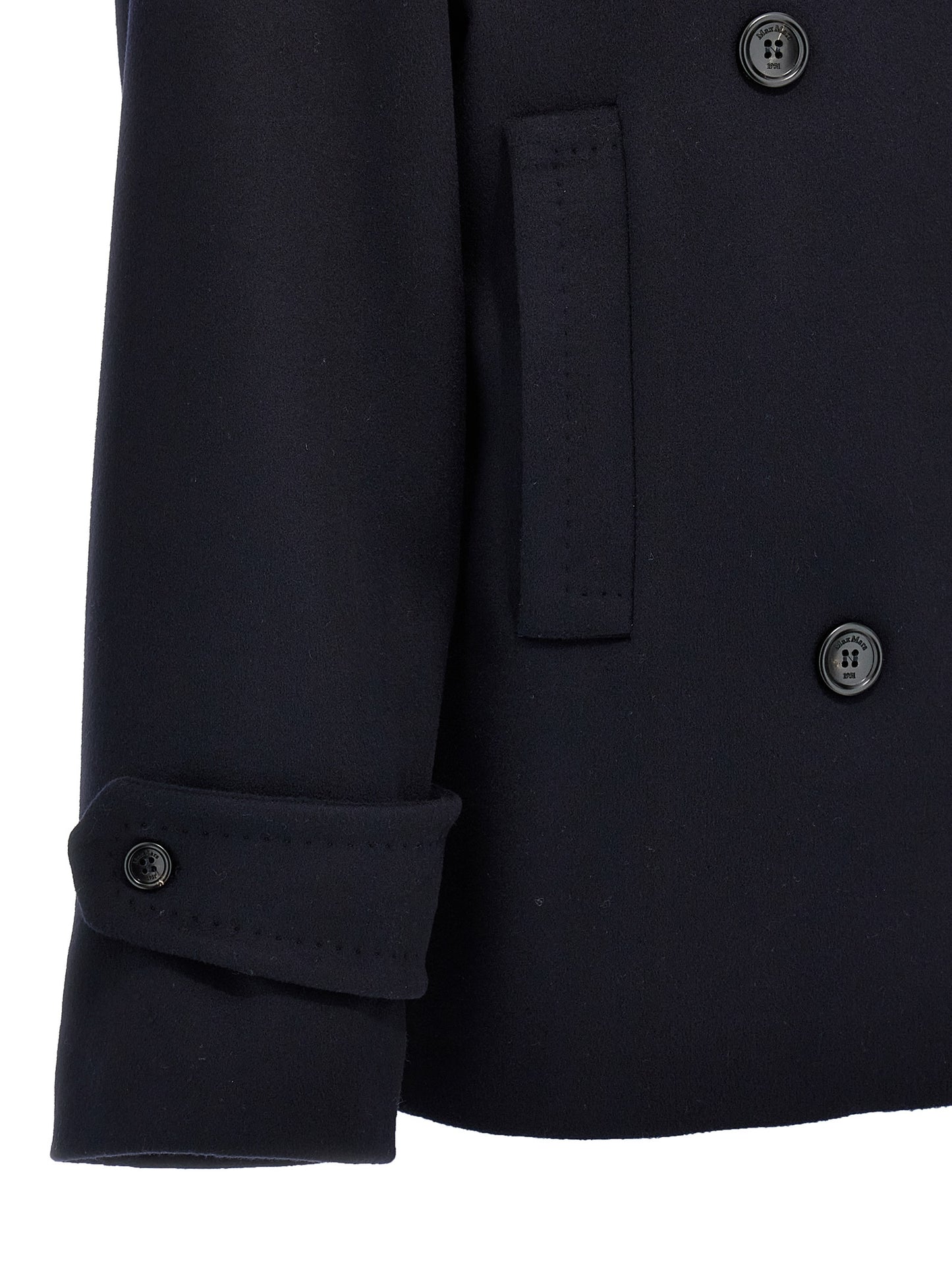 Max Mara Blue Virgin Wool Coat