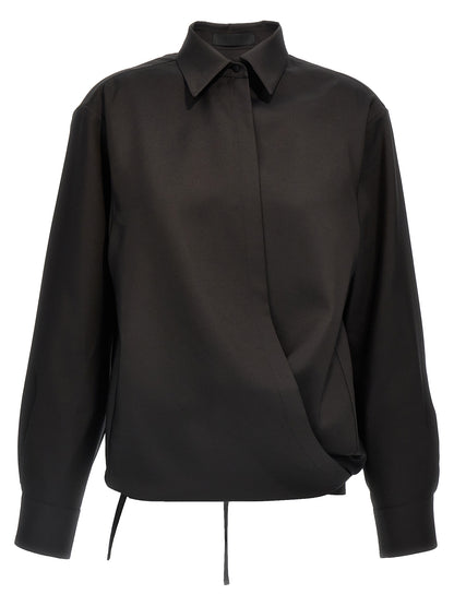Valentino Garavani Black Wool Blouse