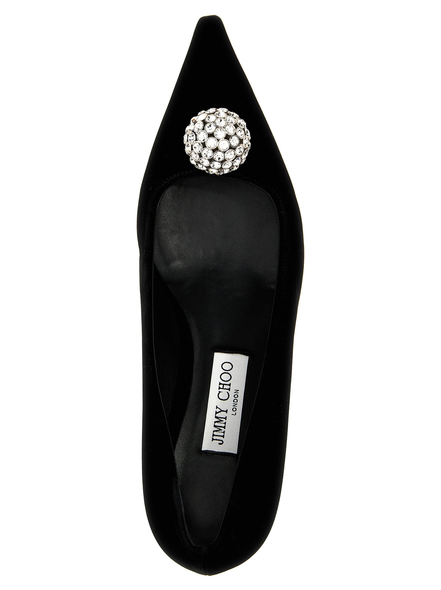Jimmy Choo Black Textile Mid Heel Pumps