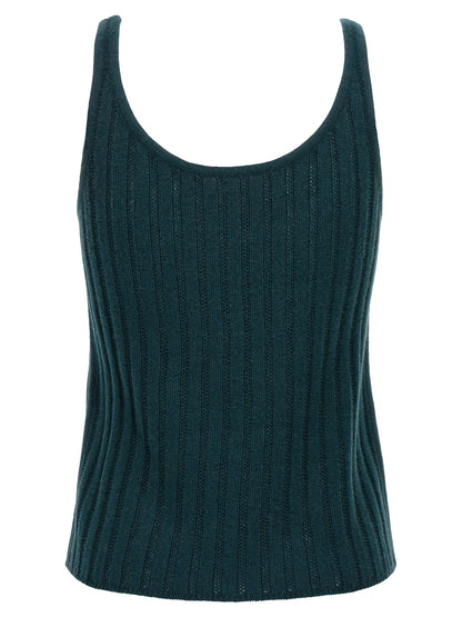 Eres Bicolor Wool Sleeveles T-Shirt