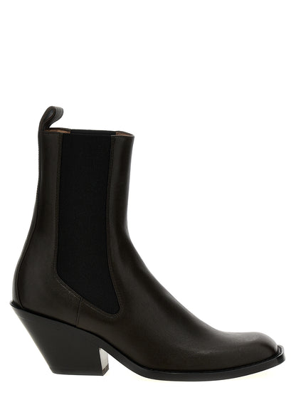 Khaite Brown Calfskin Chelsea Boots