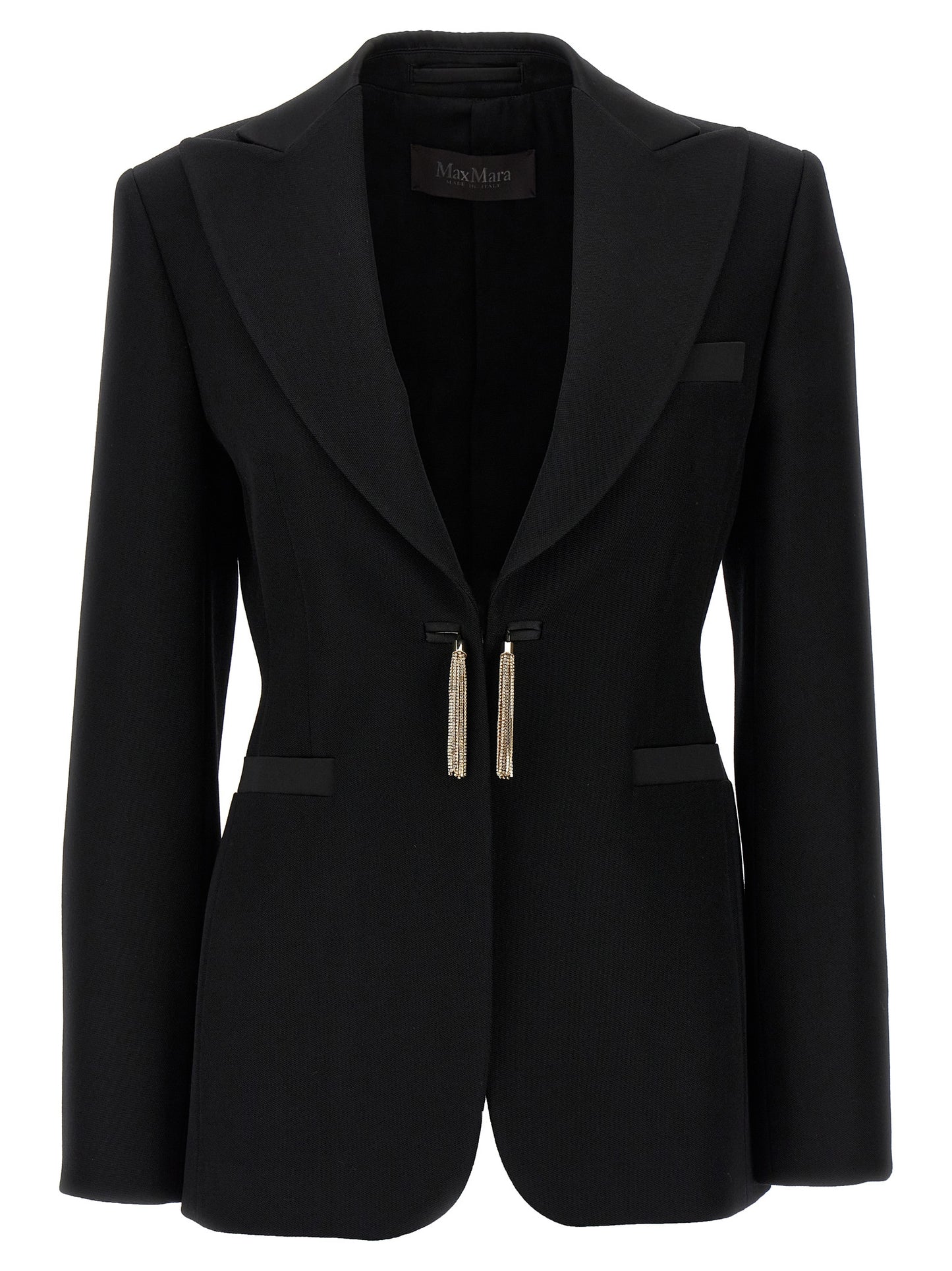 Max Mara Black Virgin Wool Blazer