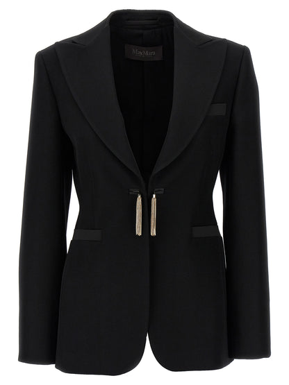 Max Mara Black Virgin Wool Blazer
