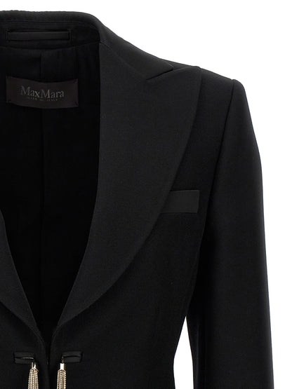Max Mara Black Virgin Wool Blazer
