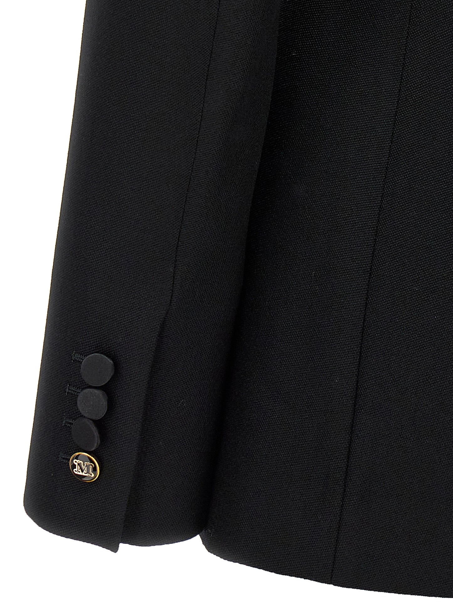 Max Mara Black Virgin Wool Blazer