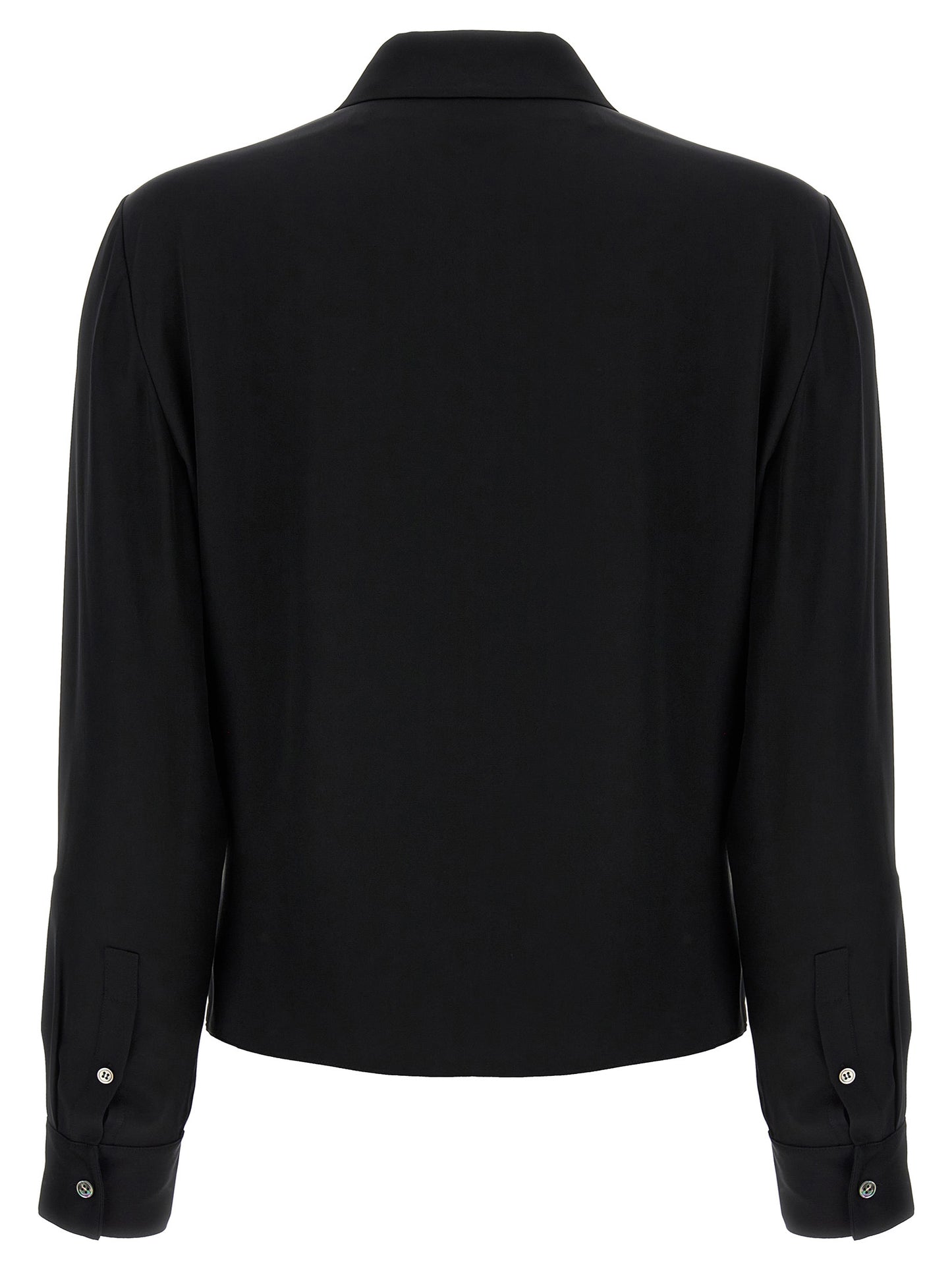 Theory Black Silk Blouse