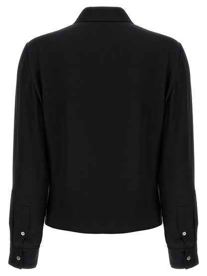 Theory Black Silk Blouse