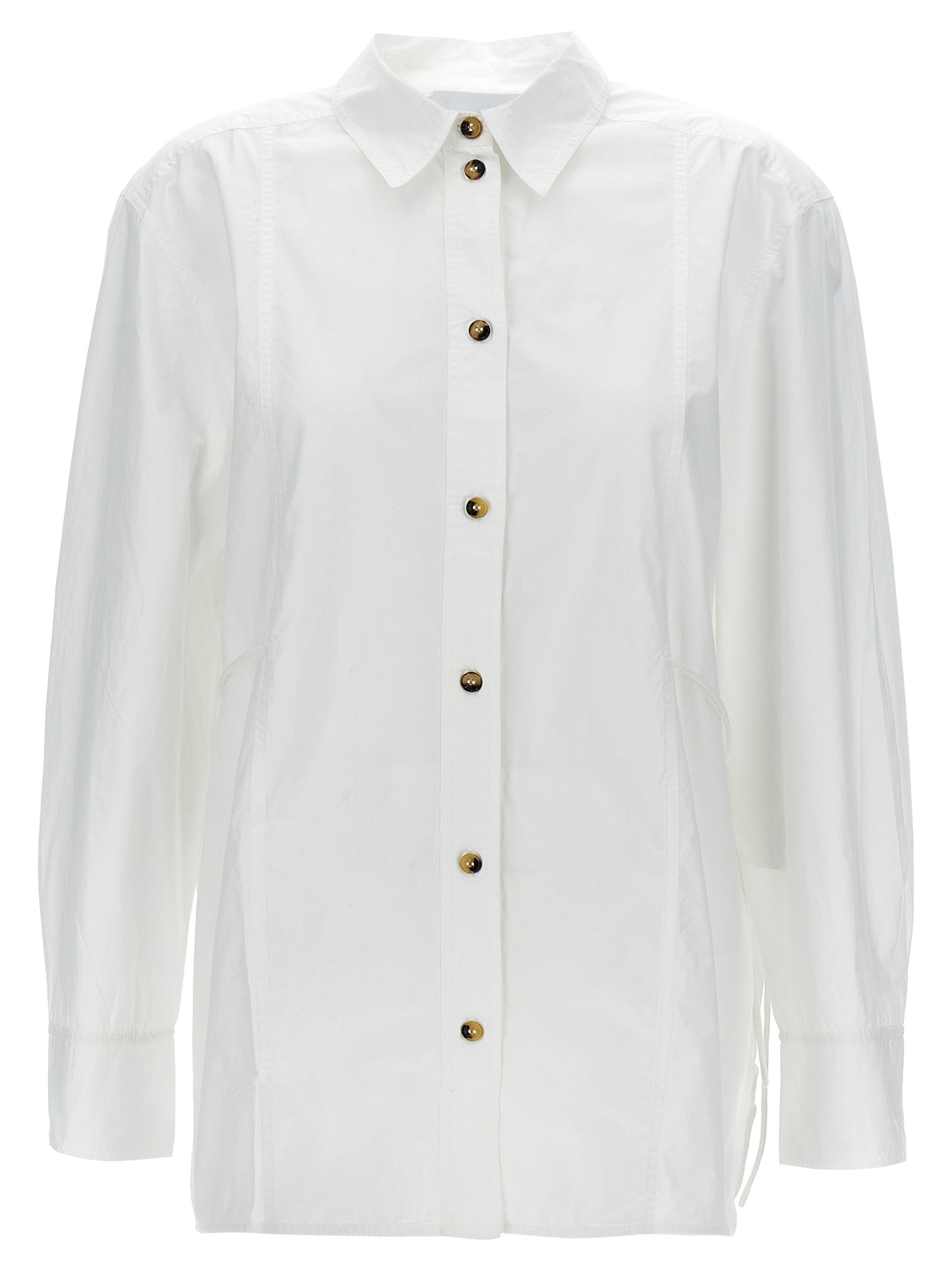 Ganni White Cotton Blouse