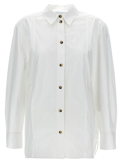 Ganni White Cotton Blouse