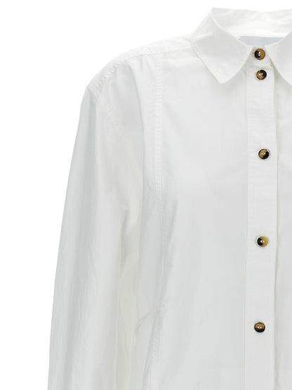 Ganni White Cotton Blouse