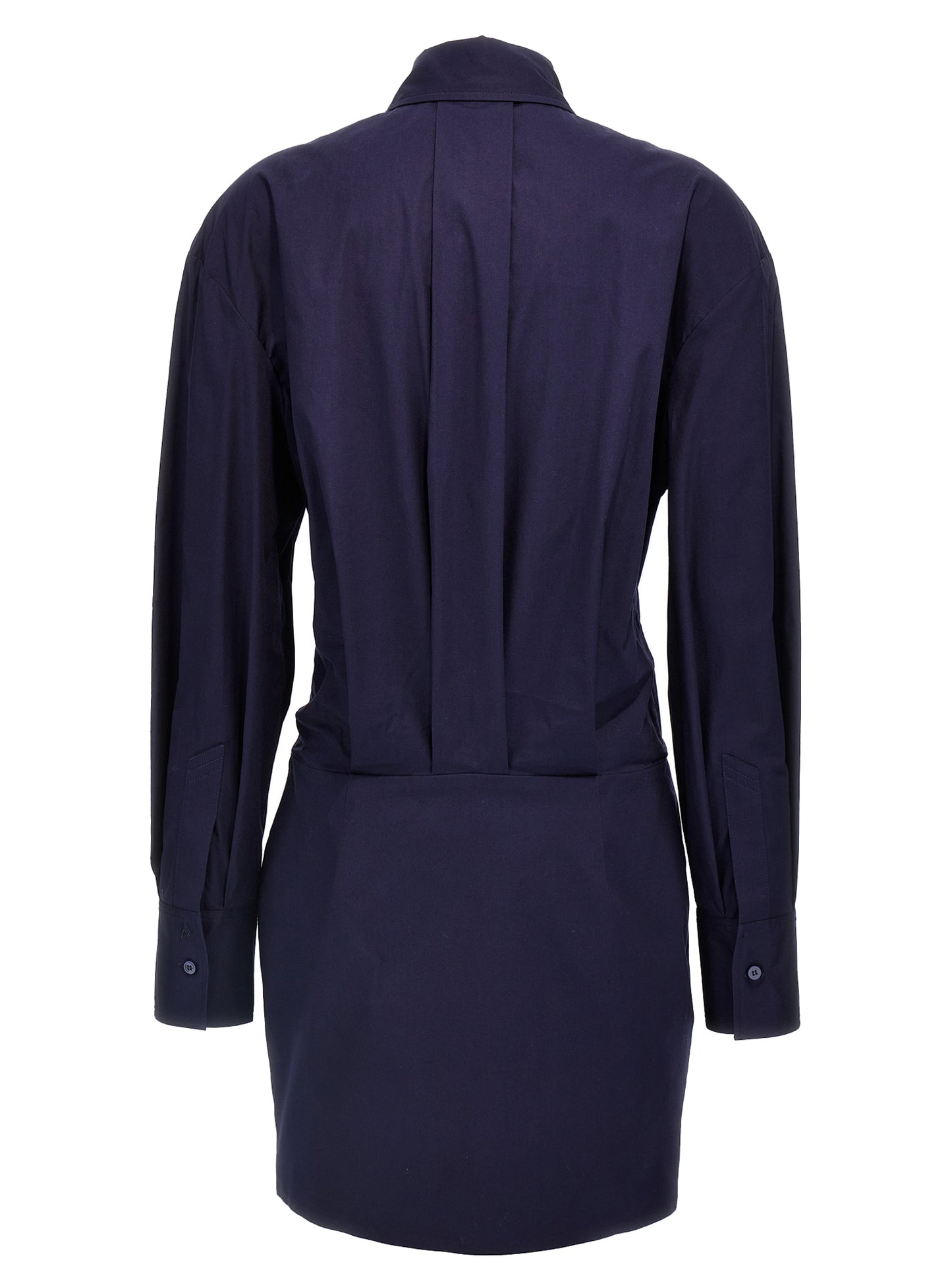 The Attico Blue Cotton Short Dress