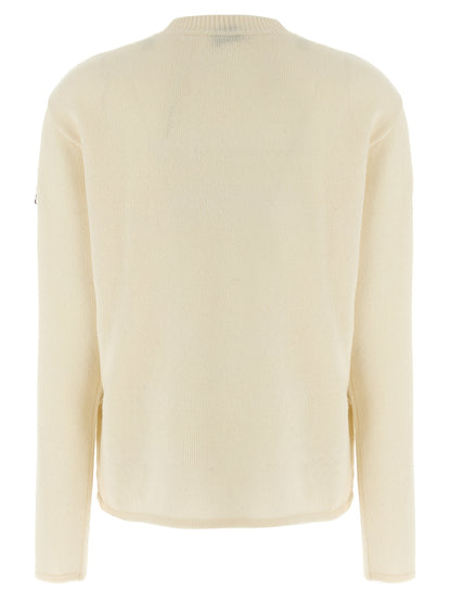 MONCLER GENIUS White Wool Cardigan