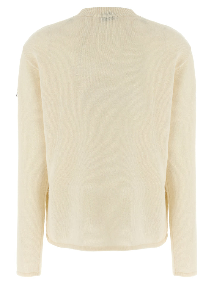 MONCLER GENIUS White Wool Cardigan
