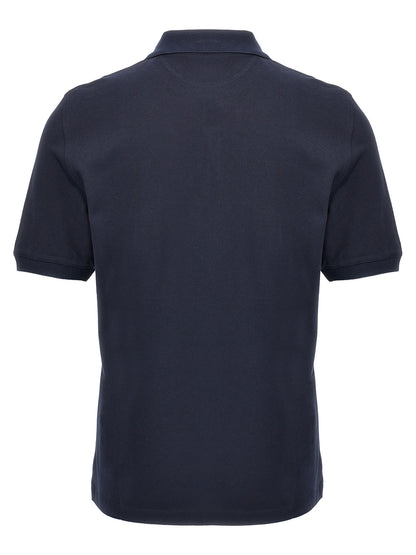 Brunello Cucinelli Blue Cotton Polo Shirt
