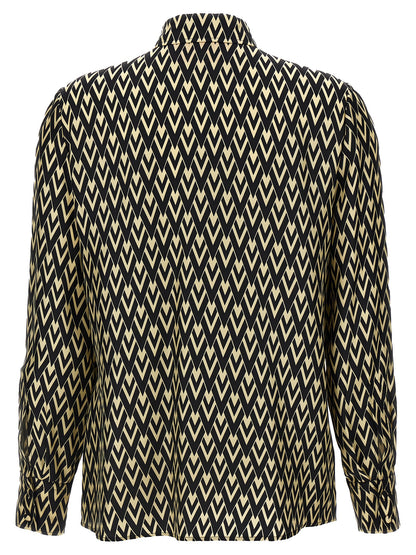 Valentino Garavani Bicolor Silk Blouse