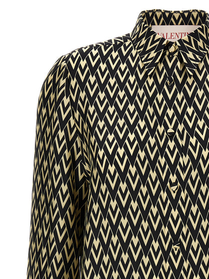 Valentino Garavani Bicolor Silk Blouse